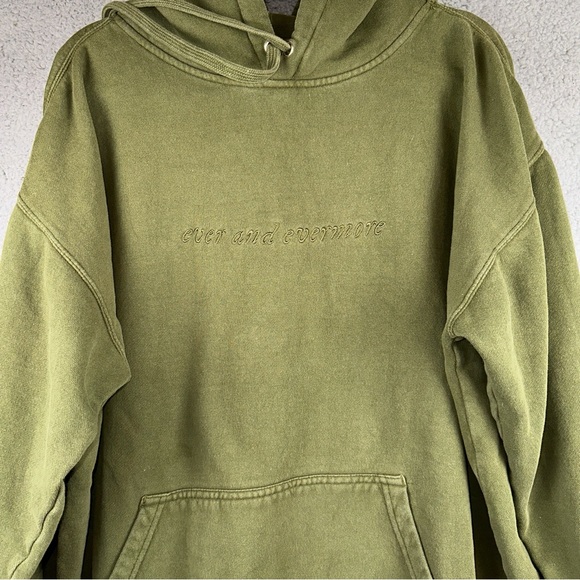 Taylor Swift Shirt Womens Large Green Ever and Evermore Hoodie Sweatshirt Y2K - Picture 3 of 8